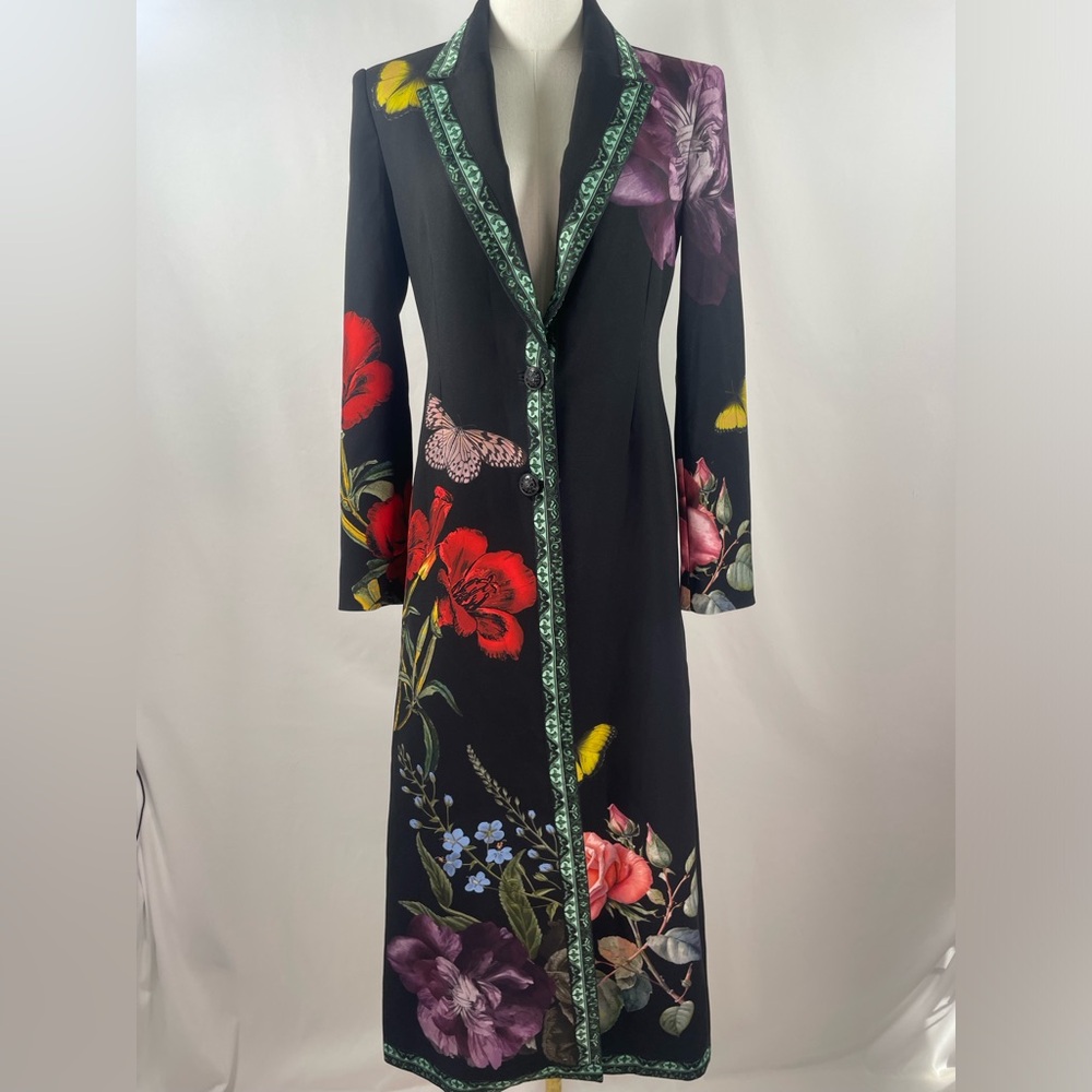 ✨ NWT Alice + Olivia "Bret" In The Wind Fitted Long Blazer Maxi Coat Size XS✨ - Picture 5 of 10